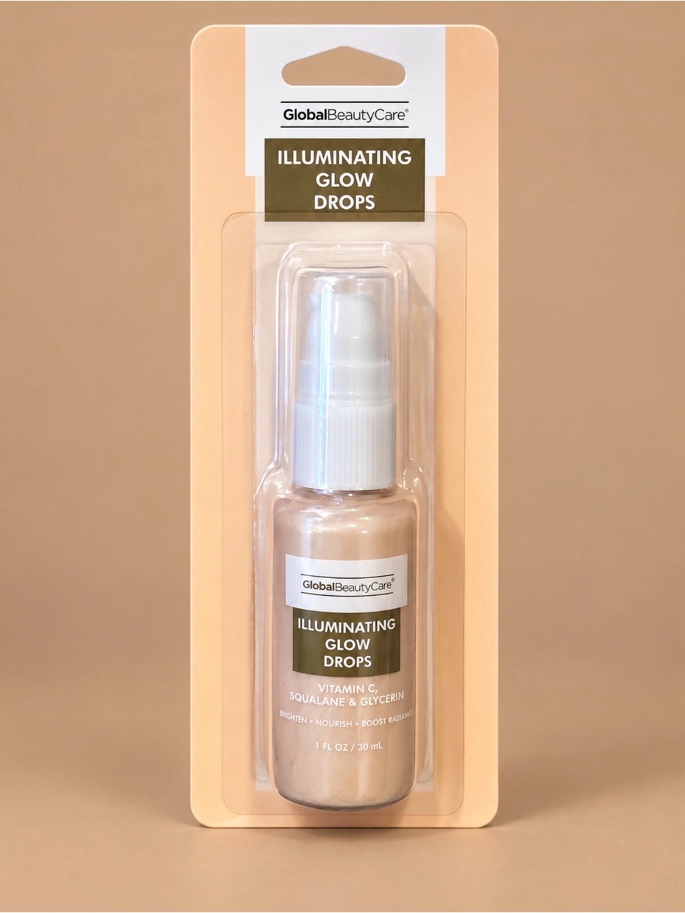 GlobalBeautyCare Illuminating Glow Drops Vitamin C Squalane Glycerin